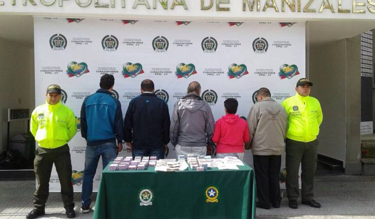 Personas capturadas por presuntas rifas ilegales en Caldas