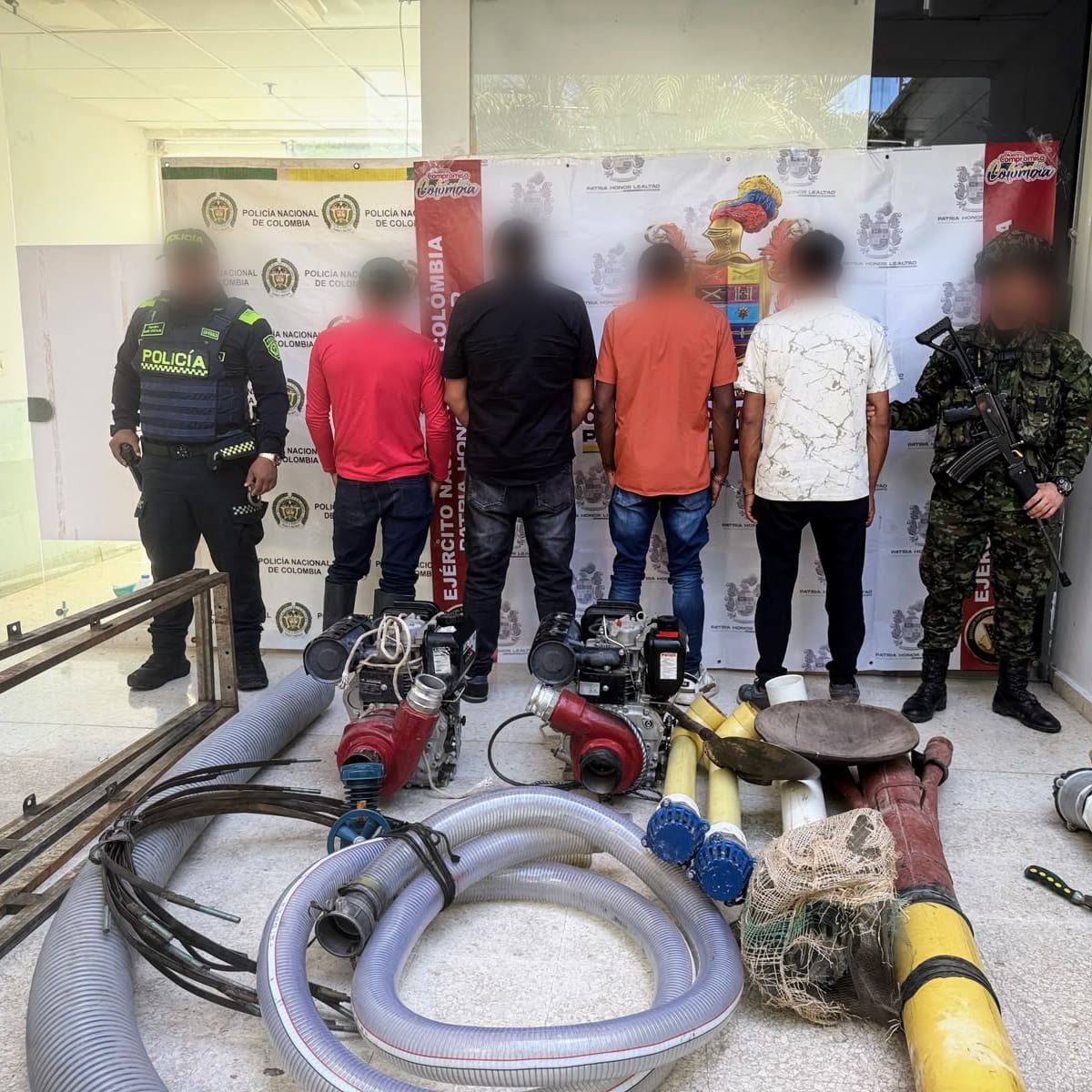 Capturan a cuatro hombres por presunta minería ilegal en Aipe, Huila