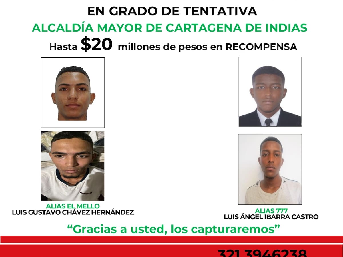 Dos presuntos delincuentes en el cartel de los más buscados por homicidio y tentativa de homicidio