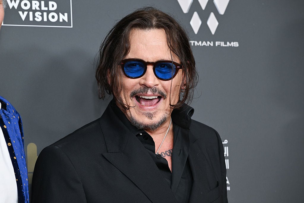 BEVERLY HILLS, CALIFORNIA - NOVEMBER 04: Johnny Depp attends the Premiere Of "Modi: Three Days On The Wing Of Madness" at Writers Guild Theater on November 04, 2025 in Beverly Hills, California. (Photo by Olivia Wong/FilmMagic)