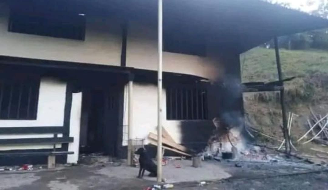 Casa del profesor asesinado en Landázuri.