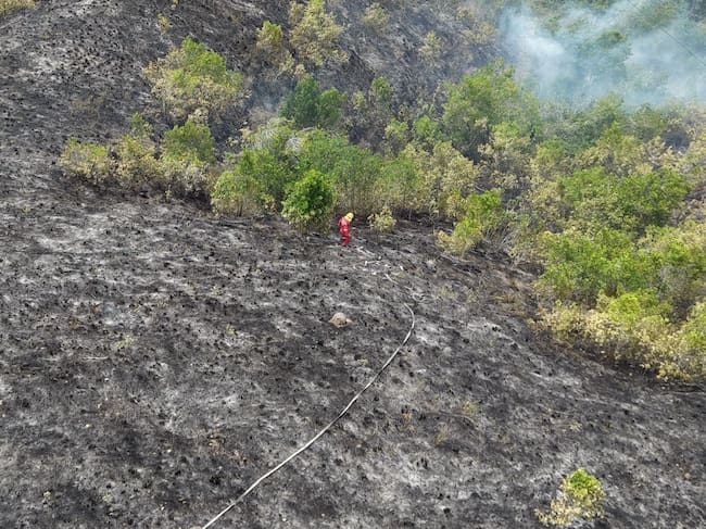 Incendio forestal en zona rural de Ocaña, Norte de Santander, consumió 10 hectáreas de vegetación.