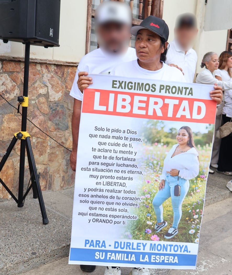 Durley Montoya liberada por el Clan del Golfo - foto alcaldía de Anorí