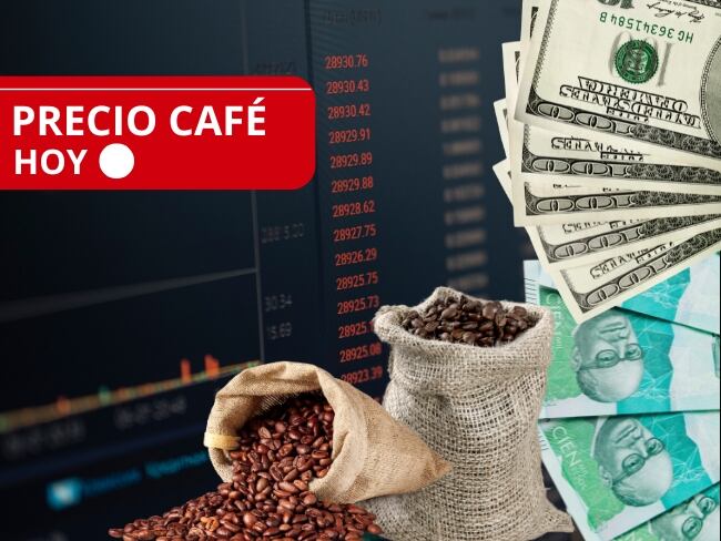 Precio del café // dólares // billetes // costales de café