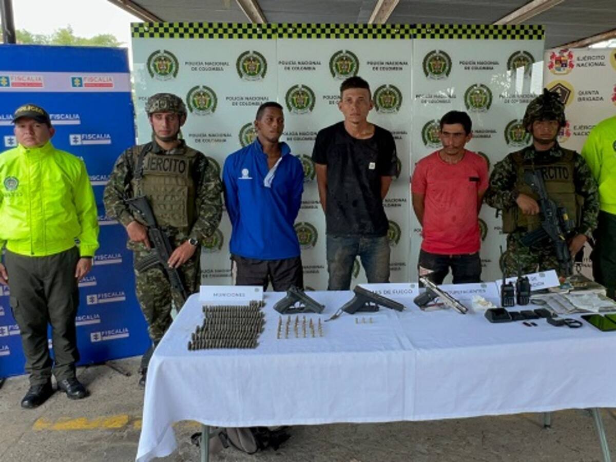 Cayeron tres presuntos integrantes del Clan del Golfo en Cantagallo, sur de Bolívar