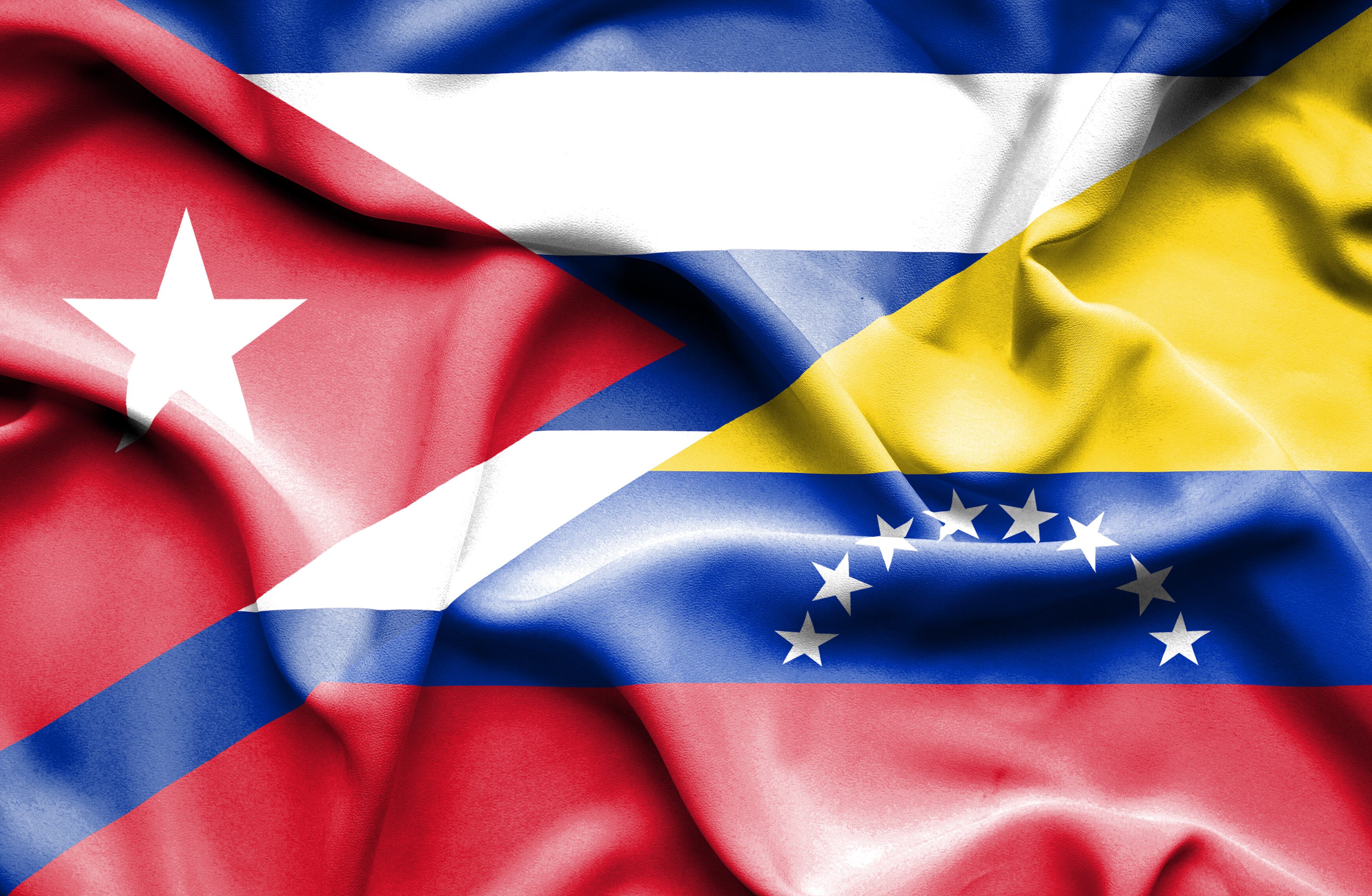 Banderas de Cuba y Venezuela. Foto: Getty Images