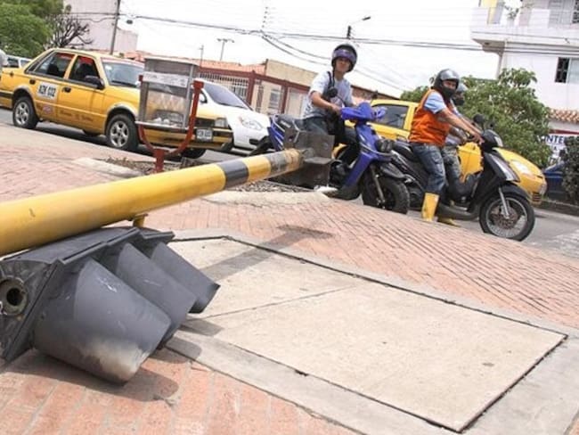 Semáforos destruidos en Medellín