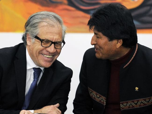 Reunión entre Luis Almagro y Evo Morales en 2019.