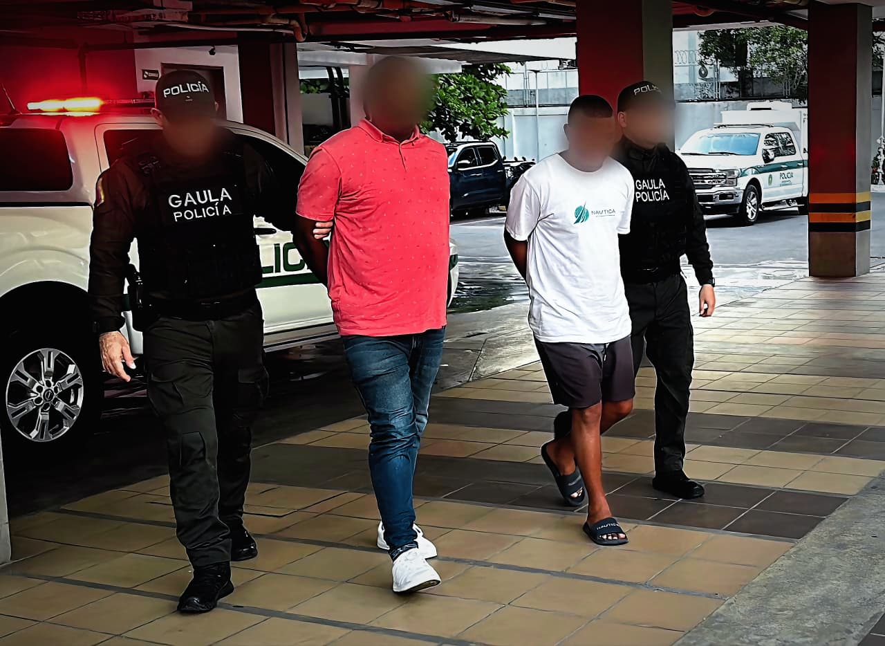 Capturados alias de El Mechas y Marino. // Policía Metropolitana de Cartagena