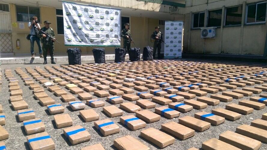Incautaron en Buenaventura el más grande cargamento de cocaína de 2017. Foto: Policía Nacional