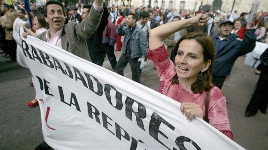 Paro trabajadores DIAN. Foto: Getty Images
