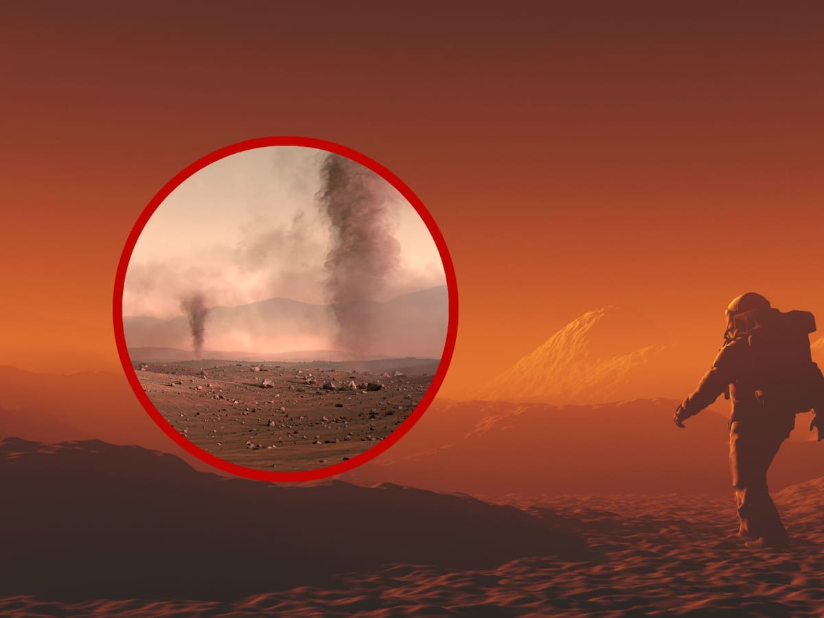 Marte: Perseverance capta imponente “demonio de polvo” de 2 km de altura