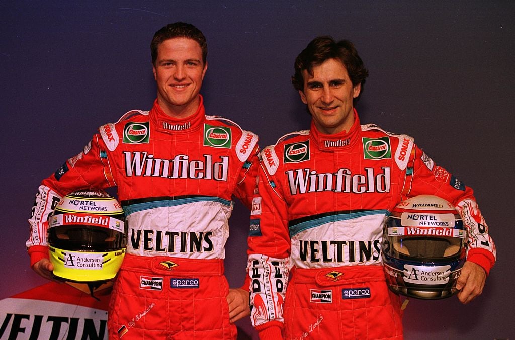 Alex Zanardi junto a Ralph Schumacher. Getty