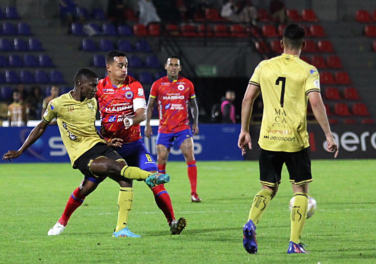 Duelo entre Deportivo Pasto y Águilas Doradas en Liga. (Colprensa-Leonardo Castro)