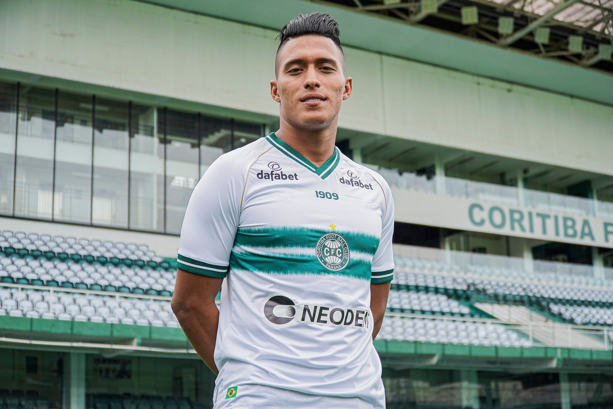 Sebastián Gómez, nuevo jugador del Coritiba / Twitter: @Coritiba.