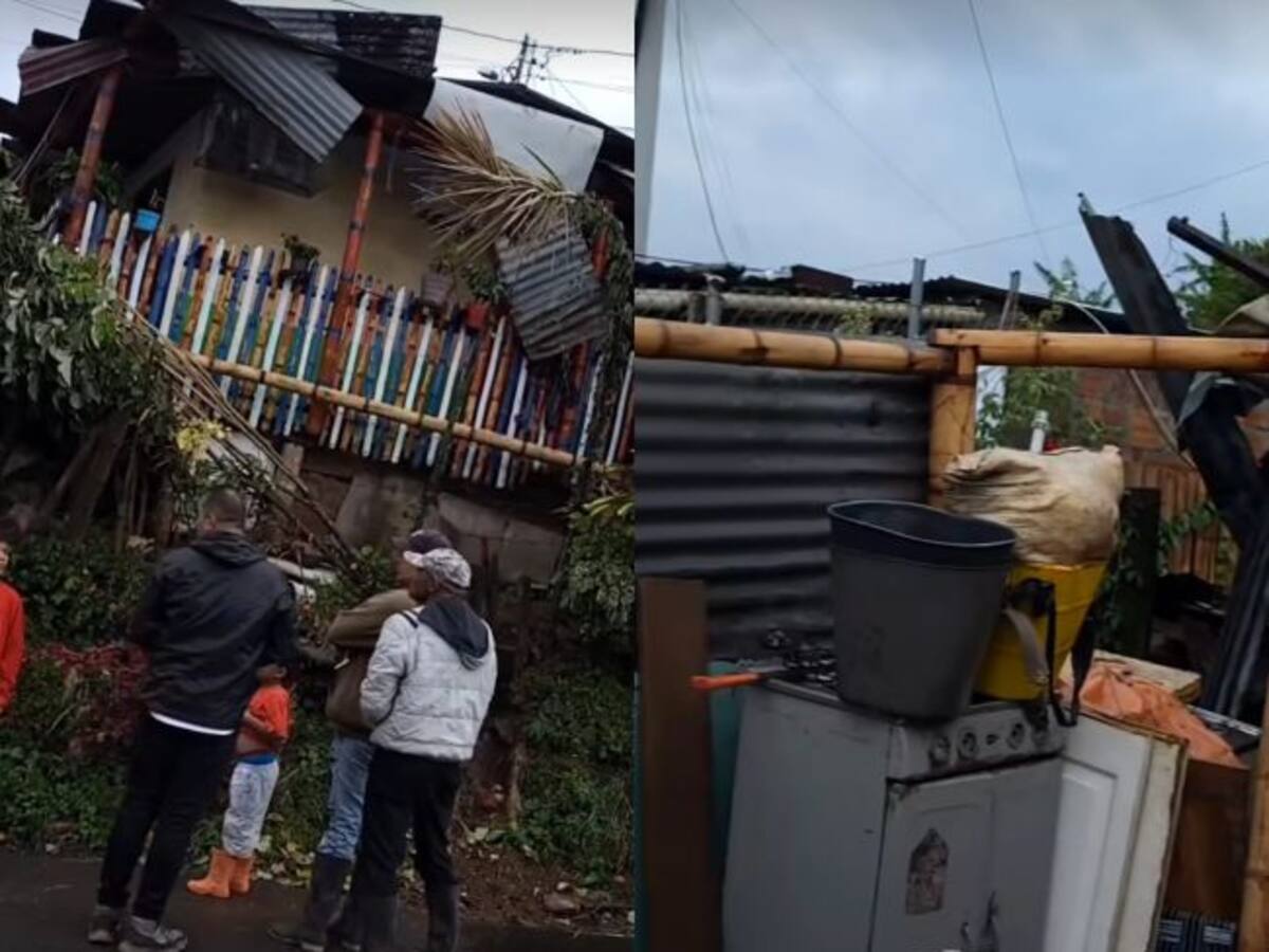 Un vendaval dejó 180 personas damnificadas y 40 viviendas afectadas en Belalcázar, Caldas