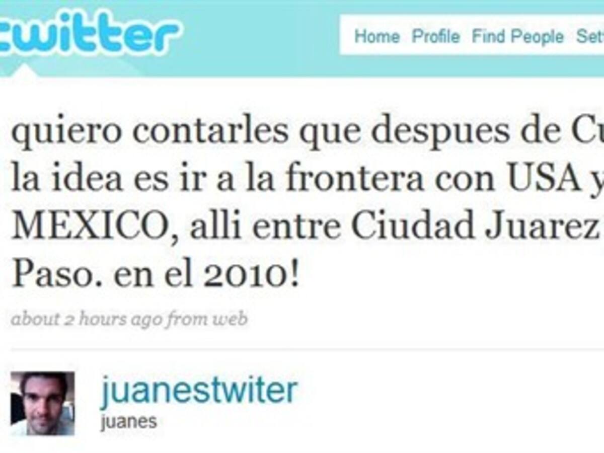 'Después de Cuba, la idea es ir a la frontera con EE.UU. y México' afirma el cantante Juanes