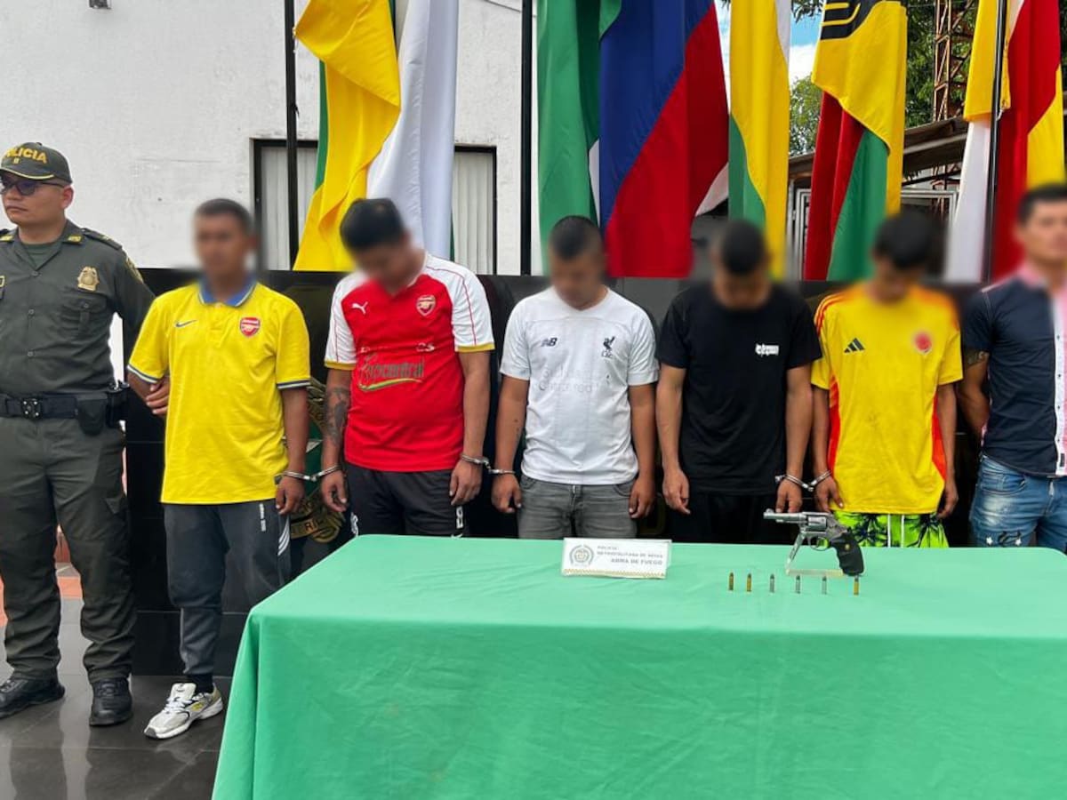Capturados 6 sujetos por el delito de fabricación y porte, de armas de fuego en Neiva