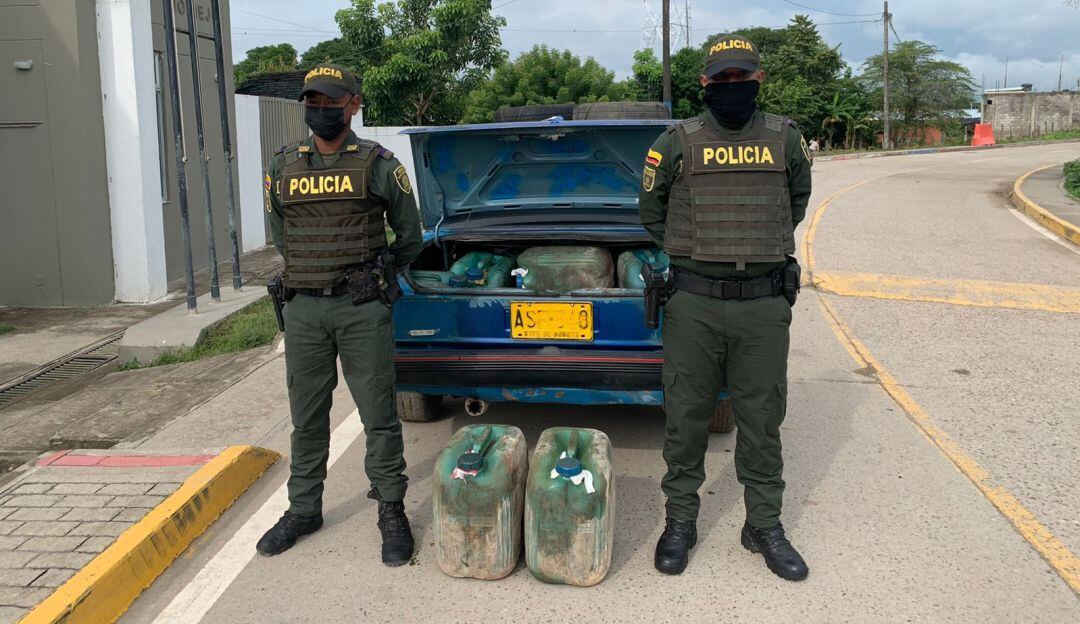 Según la Policía, la mercancía está valorada en dos millones de pesos y al conductor le impusieron un comparendo