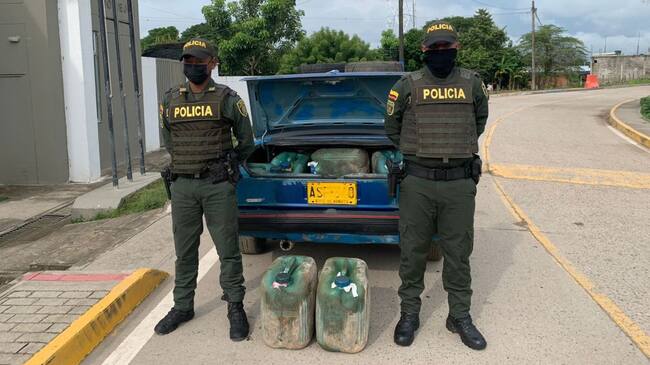 Según la Policía, la mercancía está valorada en dos millones de pesos y al conductor le impusieron un comparendo