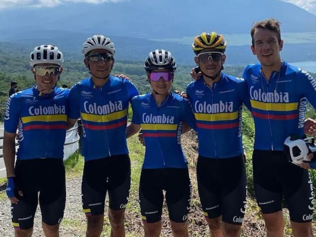 Sergio Higuita, Nairo Quintana, Paula Patiño, Esteban Chaves y Rigoberto Urán