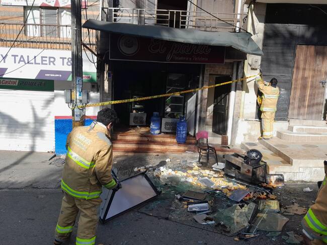 Incendio en panadería de Yarumal - foto Bomberos