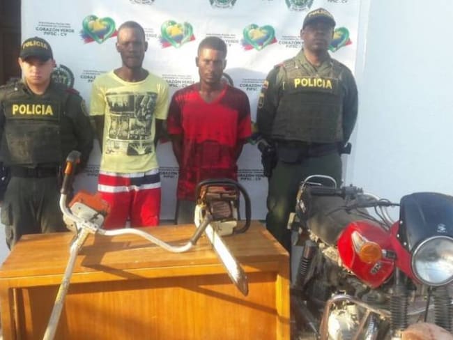 Unidades de la policía capturaron a dos asaltantes en Arjona, Bolívar