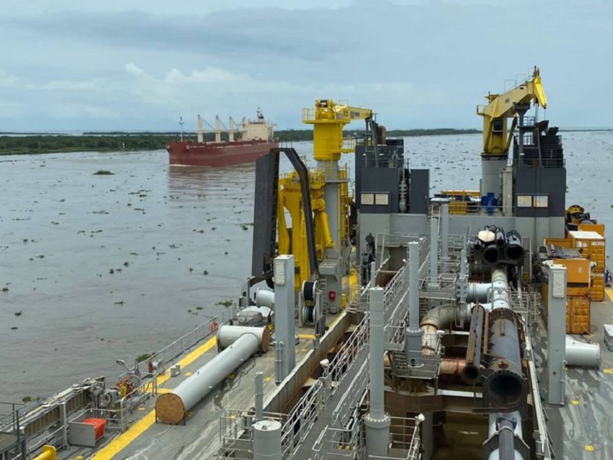 Reinician los trabajos de dragado en el Puerto de Barranquilla