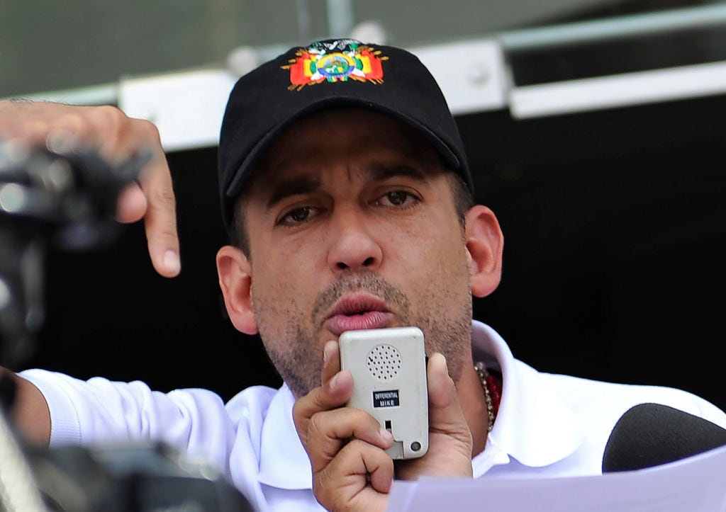 Luis Fernando Camacho. Photo by JORGE BERNAL/AFP via Getty Images.