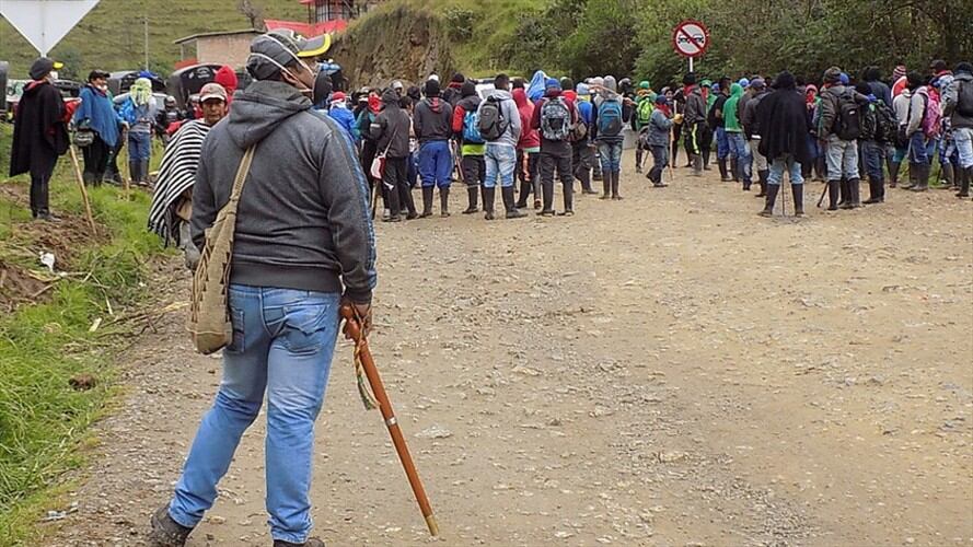 Amenazan a indígenas que participarán en la minga nacional en Cauca. Foto: Colprensa