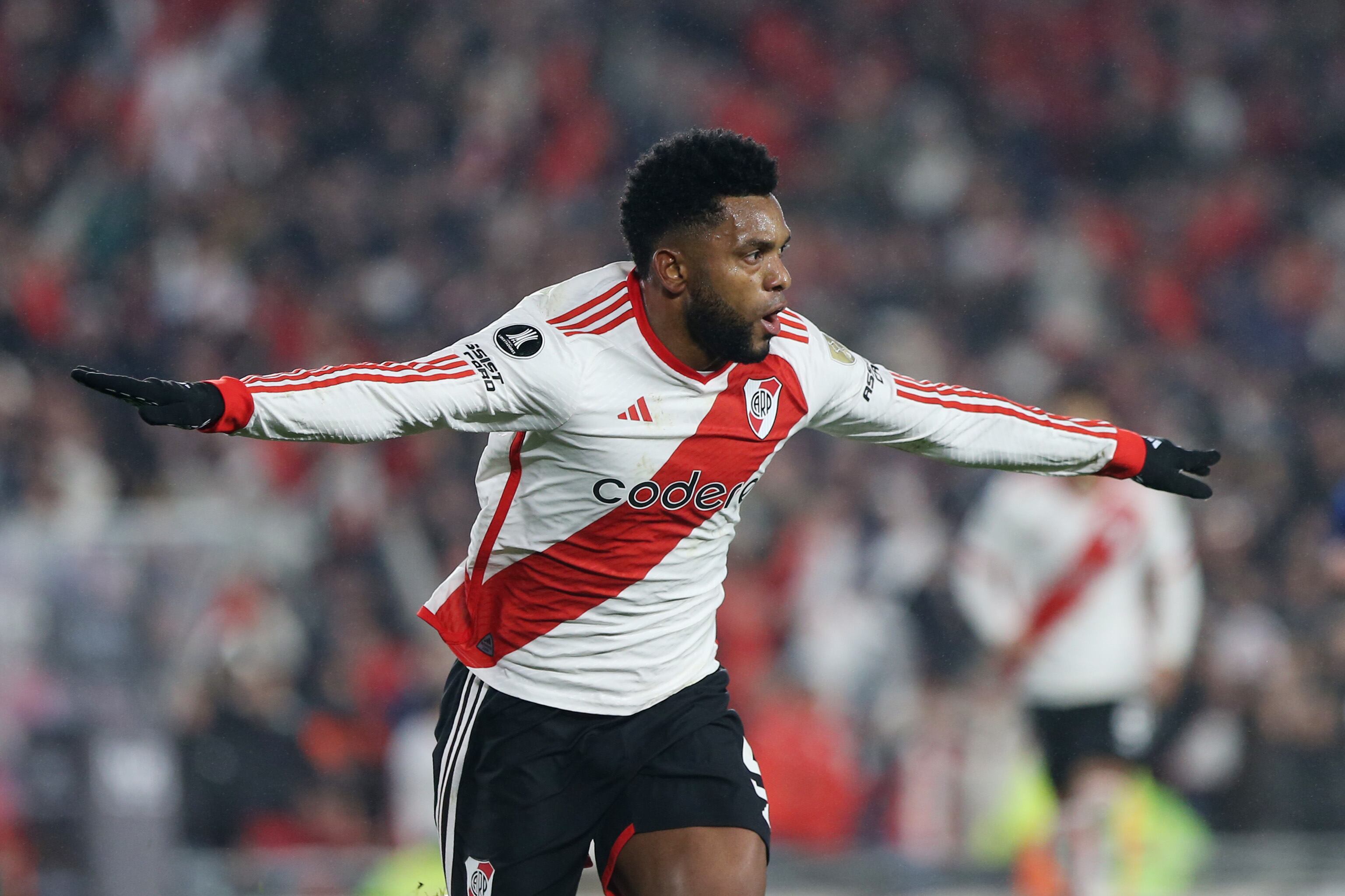 Miguel Ángel Borja, goleador de River Plate. (Photo by Daniel Jayo/Getty Images)
