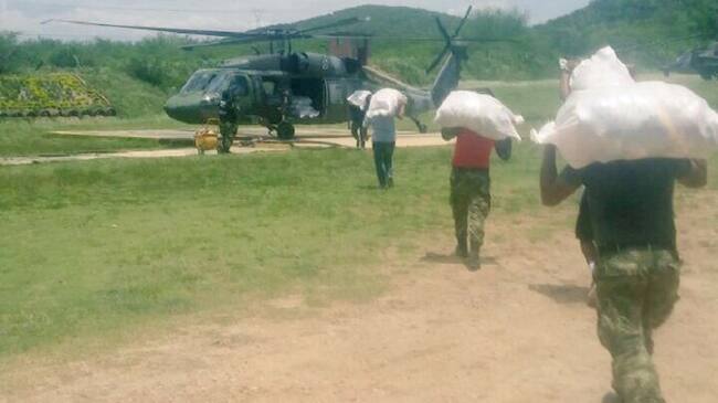 Alimentos enviados a los refugios humanitarios en el Catatumbo