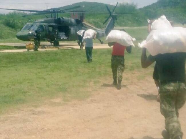 Alimentos enviados a los refugios humanitarios en el Catatumbo