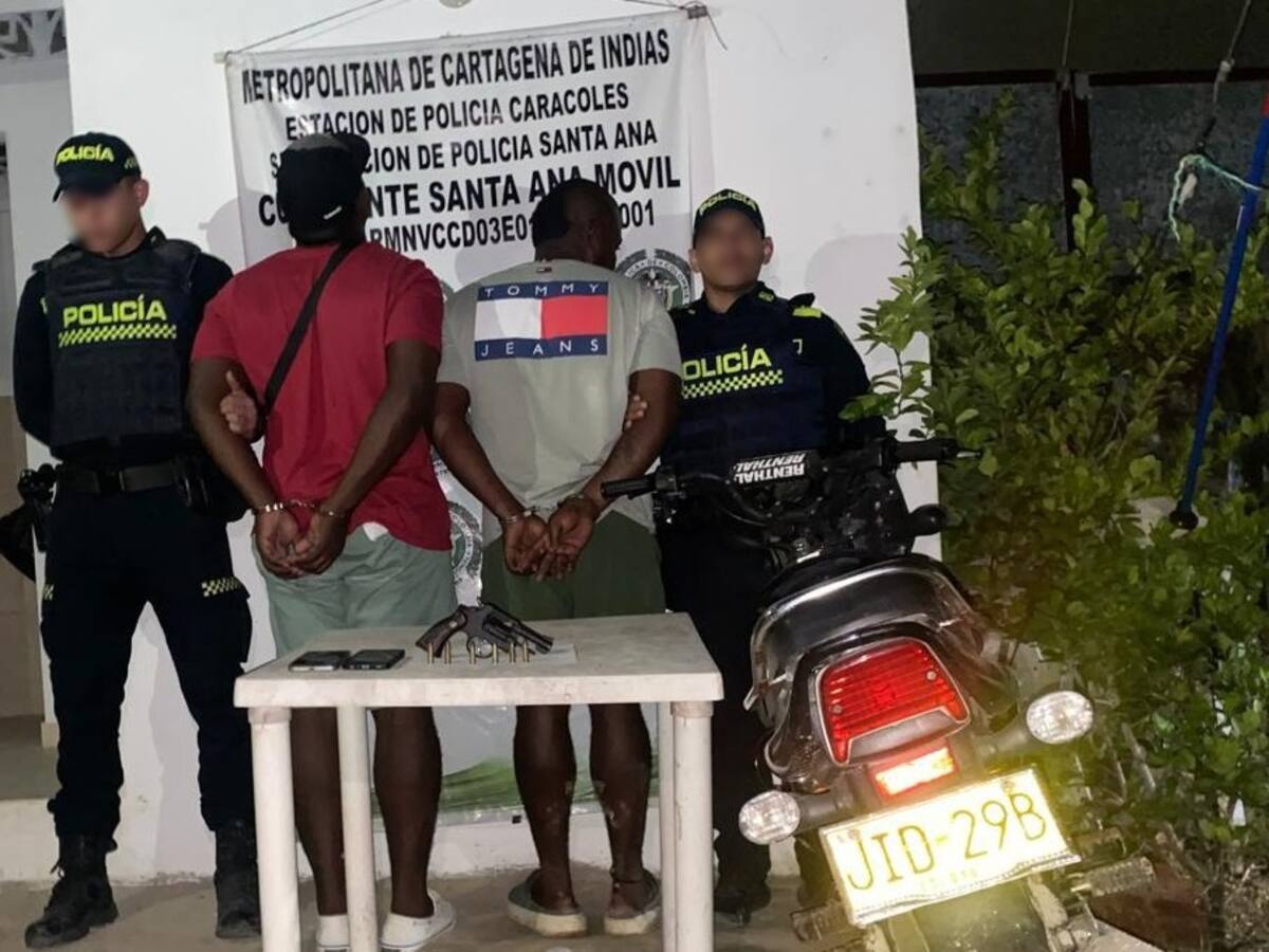 ¿Quiénes son los cuatro capturados con armas de fuego ilegales en Cartagena?