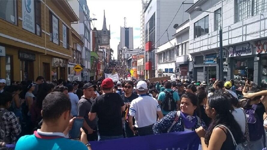Marchas Manizales. Foto: La W Radio.