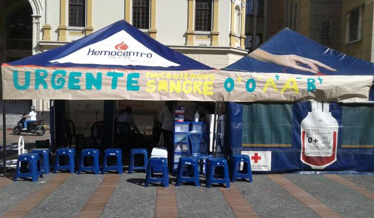 Campaña de donación de sangre del Hemocentro del Café