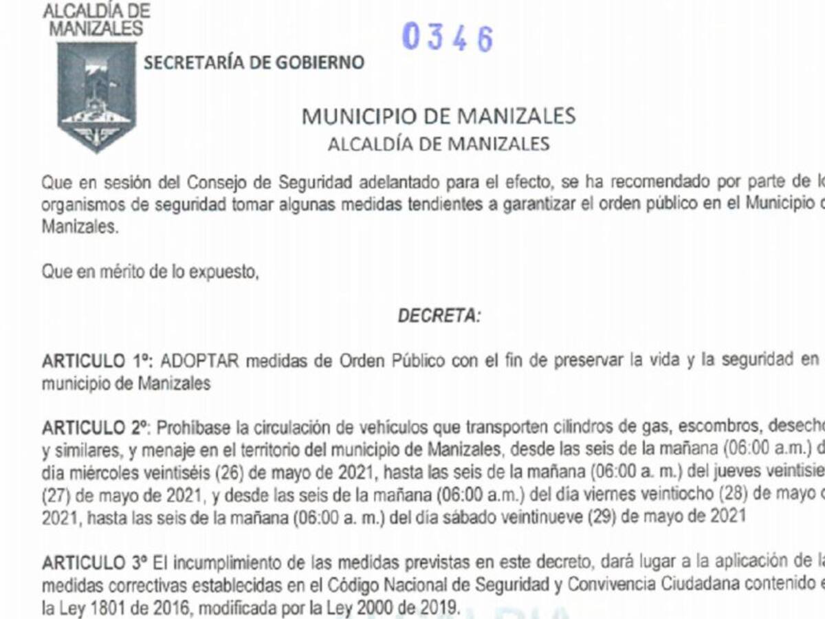 Prohibido el parrillero para las motos en Manizales