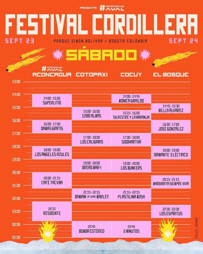 Festival Cordillera - sábado 23 de septiembre