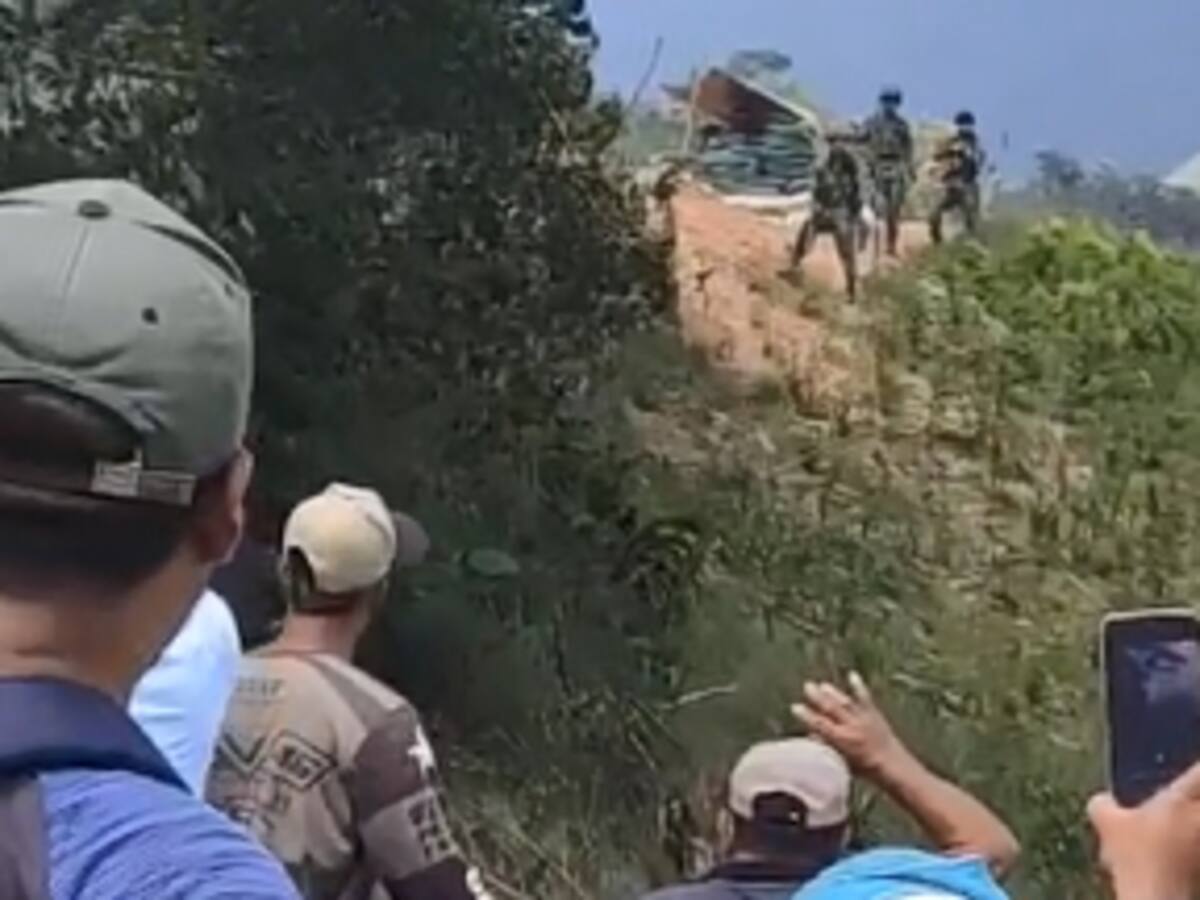 Una nueva asonada se presentó contra integrantes del ejército en Cauca