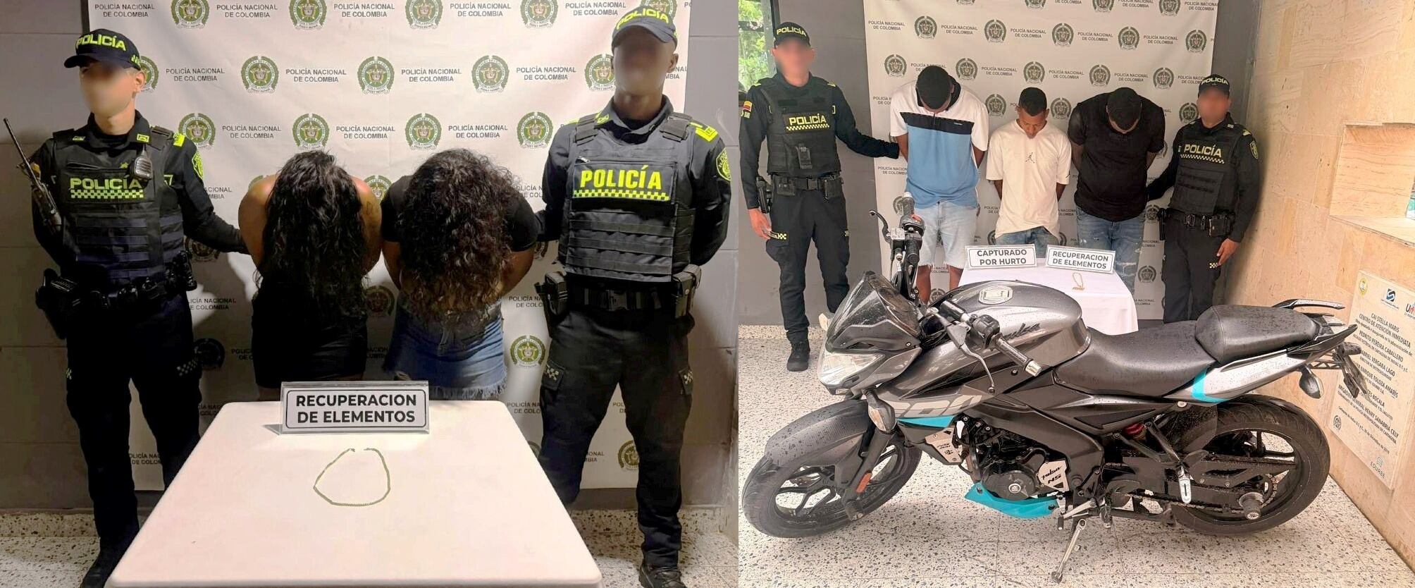Cinco capturados por hurto a turistas extranjeros en Cartagena