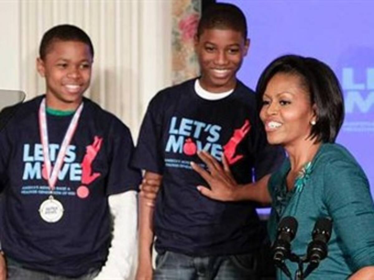 Michelle Obama lanza una campaña nacional contra la obesidad infantil