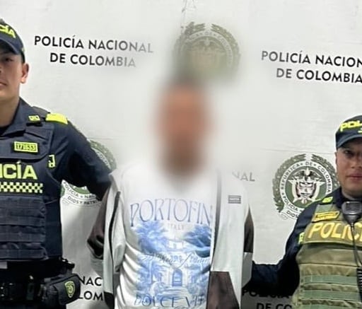 La captura de alias ‘Luisito’. Foto: Policía de Barranquilla.
