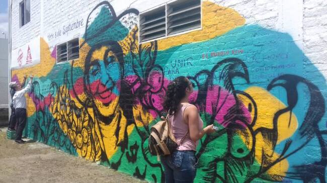 Día Nacional del Café, mural en honor a la mujer cafetera en Quindío