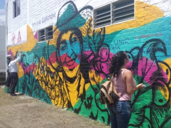 Día Nacional del Café, mural en honor a la mujer cafetera en Quindío