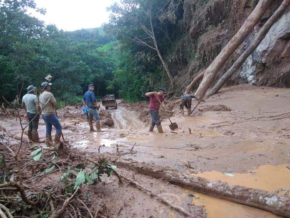 Lluvias deja daños en vías terciarias en Caquetá. Foto Cortesía.