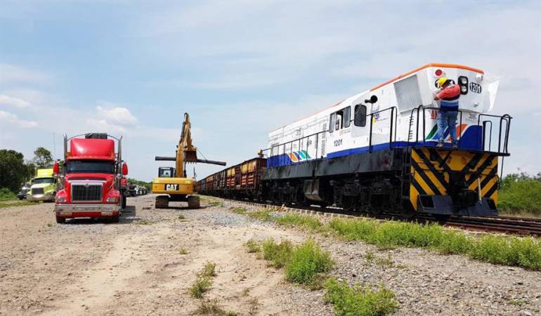 La última rpueba del tren de carga llegó a La Dorada, Caldas