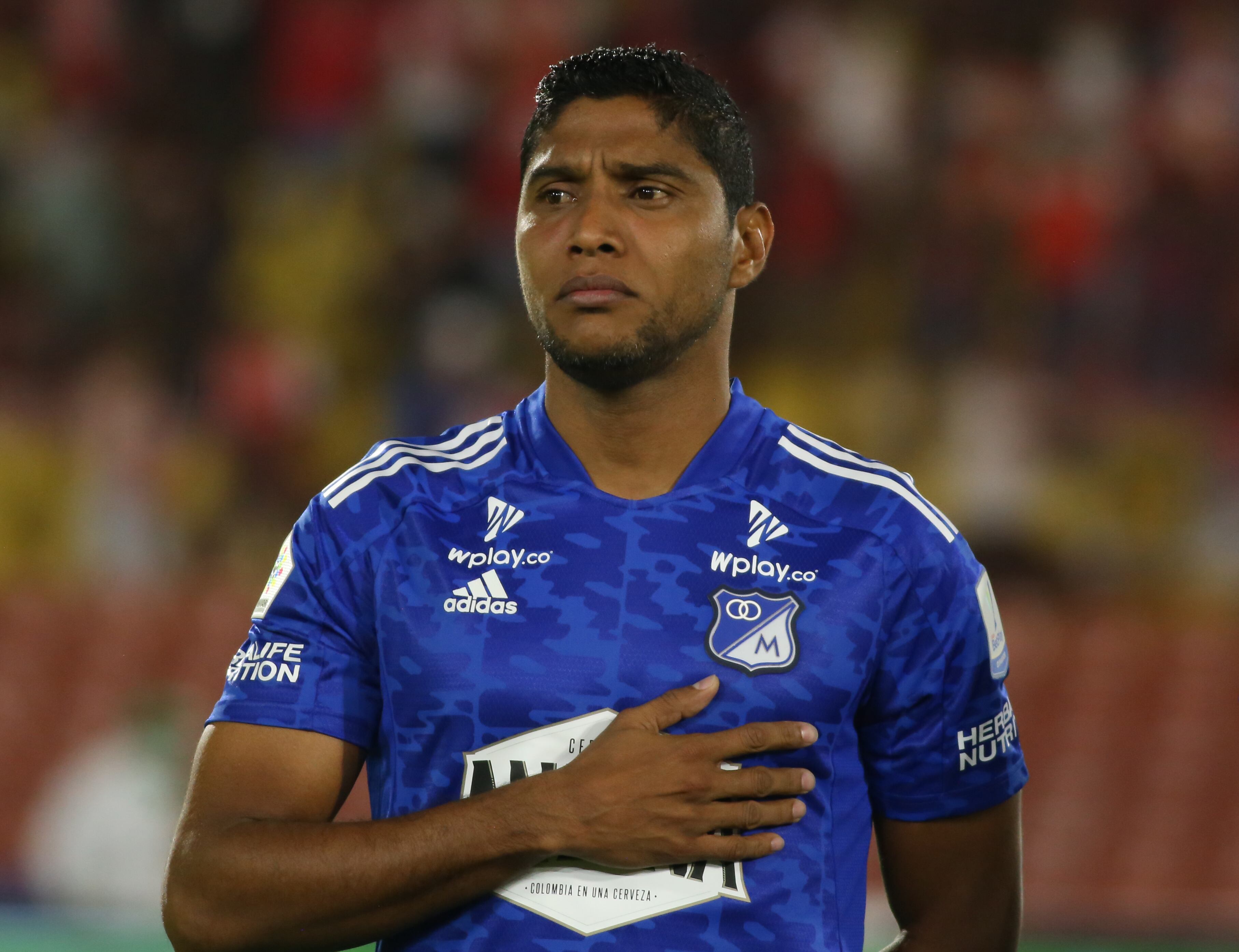 Luis Carlos Ruíz, delantero de Millonarios. (Photo by Daniel Garzon Herazo/NurPhoto via Getty Images)