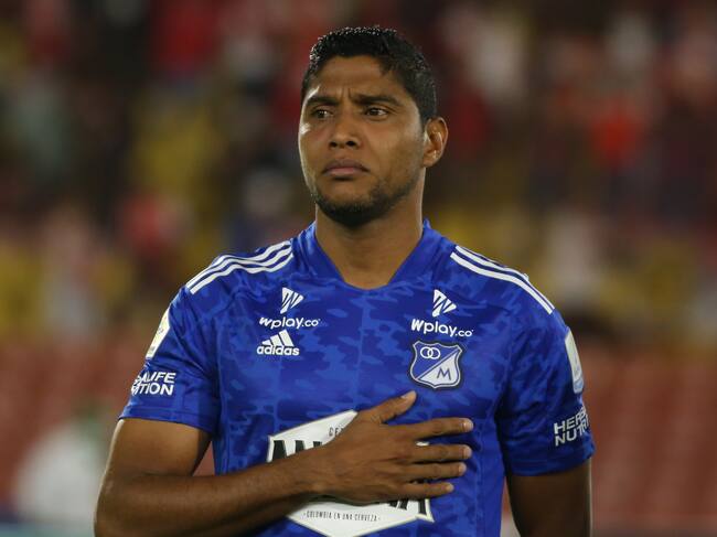 Luis Carlos Ruíz, delantero de Millonarios. (Photo by Daniel Garzon Herazo/NurPhoto via Getty Images)