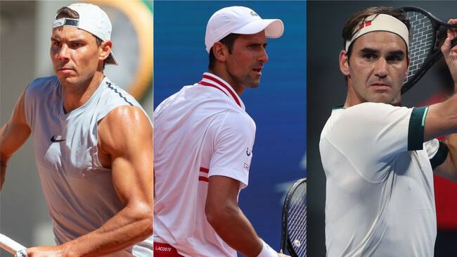 Rafa Nadal, Novak Djokovic y Roger Federer