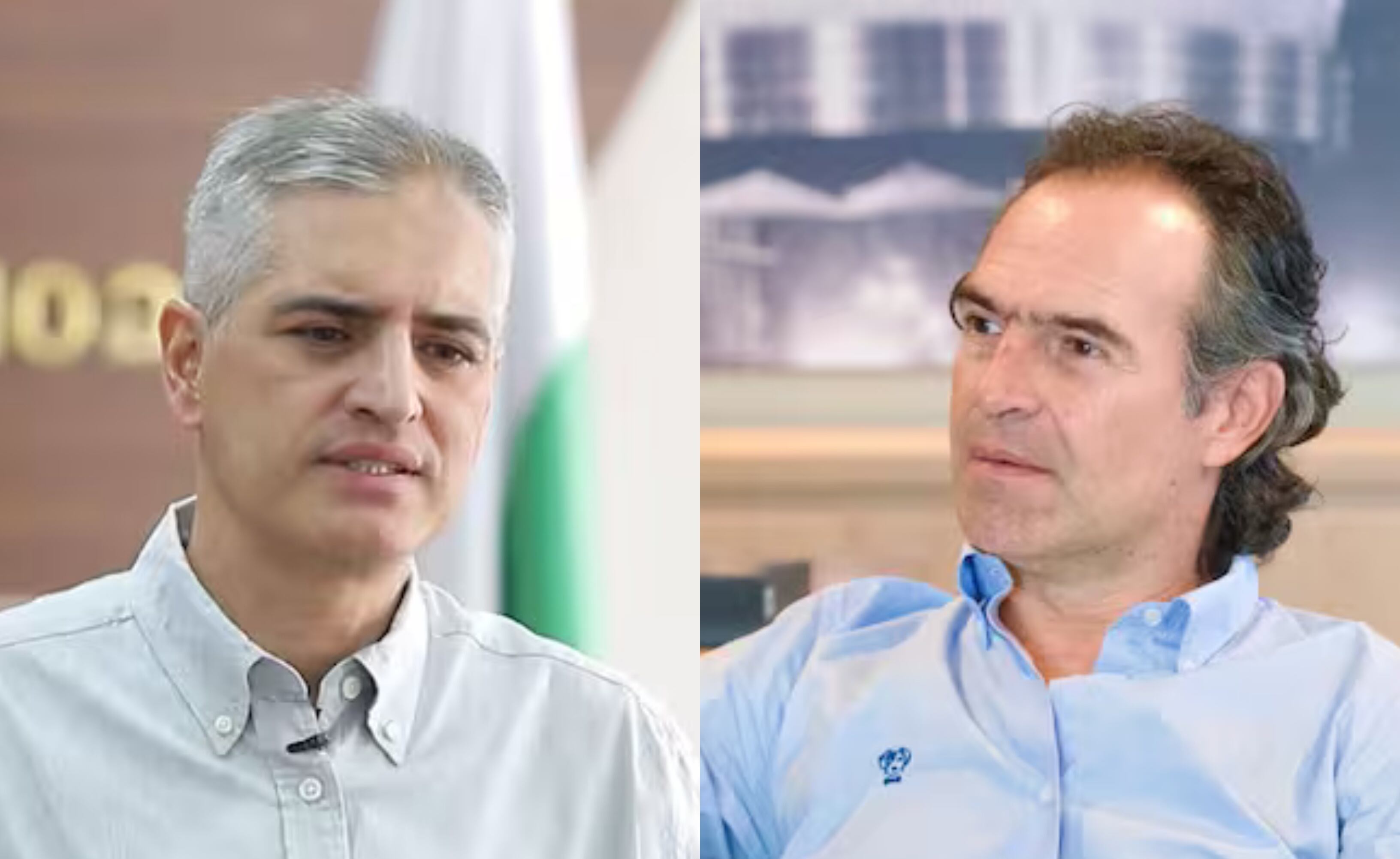 El gobernador Andrés Julián Rendón y el alcalde Federico Gutiérrez.